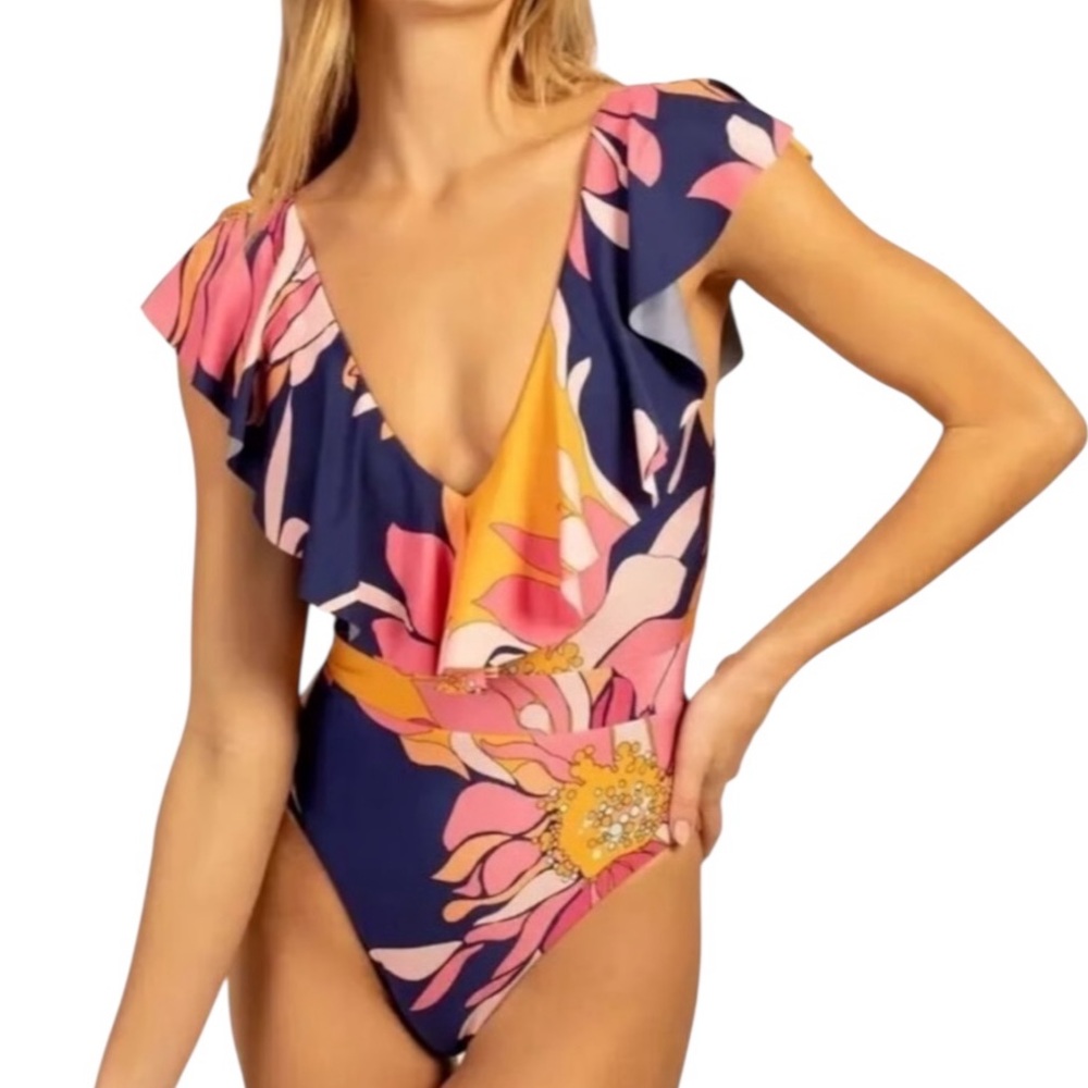 Trina Turk Breeze Ruffle Swimsuit 14